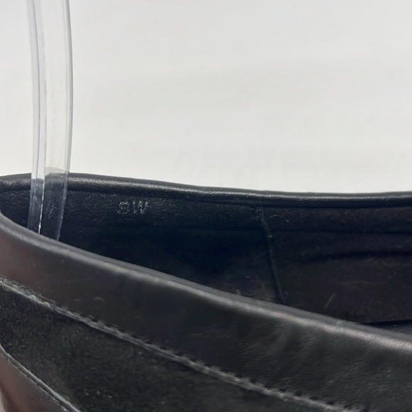 Vaneli - Leopard  Print Tan Pattern Black Suede Slip On Penny Loafers Size 8 - Picture 8 of 15